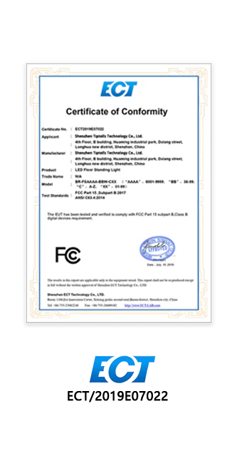 Tiptolls FCC Compliance Certificate (Issued by ECT Technology Co., Ltd. 2019) - mobile Version